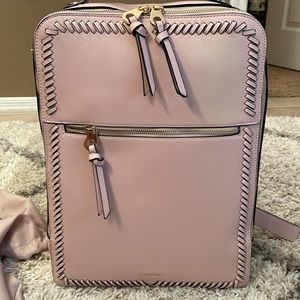 Kaya laptop backpack in soft blush color